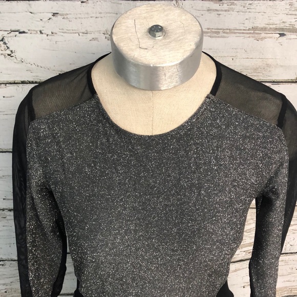 Express Cocktail Dress With Sheer Panels NWT Sz 4 - Picture 3 of 8